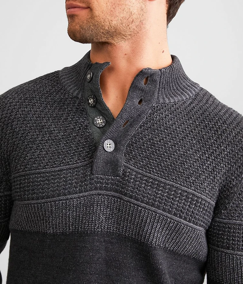 Textured Henley Sweater