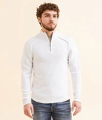 Ribbed Quarter Zip Sweater