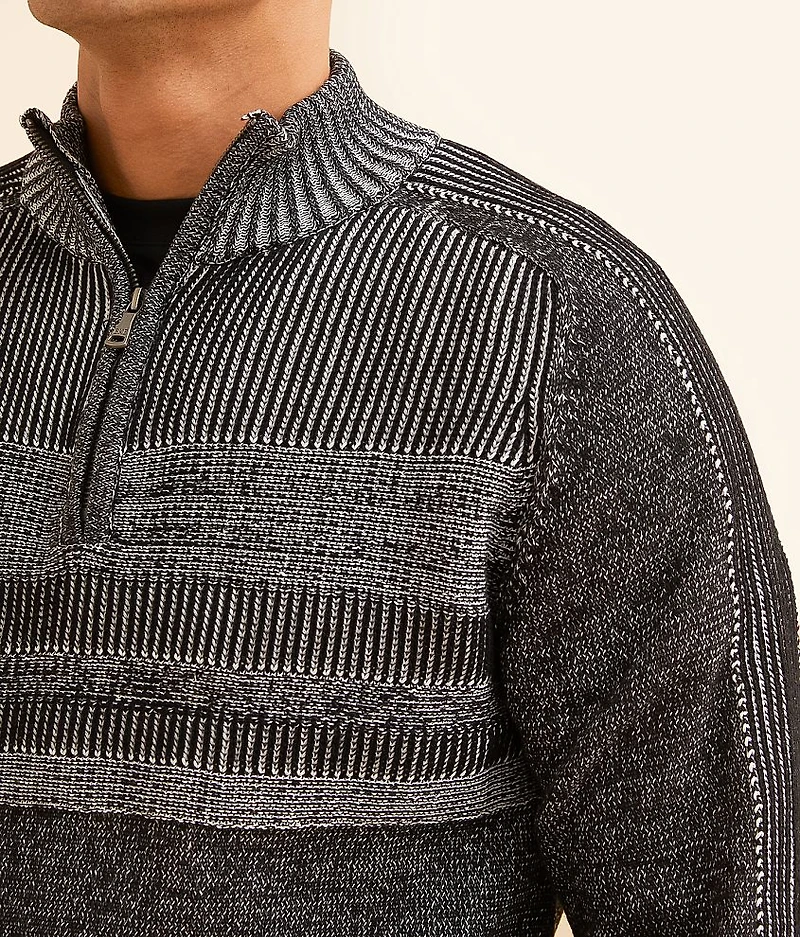 Plated Quarter Zip Sweater