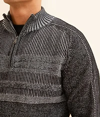 Plated Quarter Zip Sweater