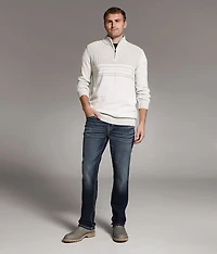 Ribbed Quarter Zip Sweater