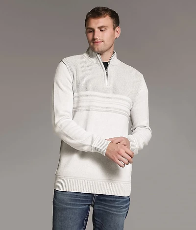 Ribbed Quarter Zip Sweater