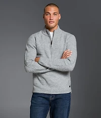 Cable Knit Quarter Zip Sweater