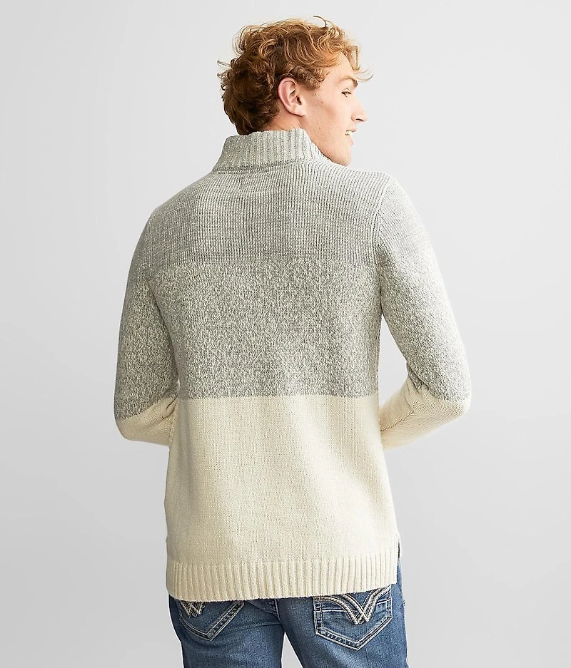 Mixed Yarn Toggle Sweater