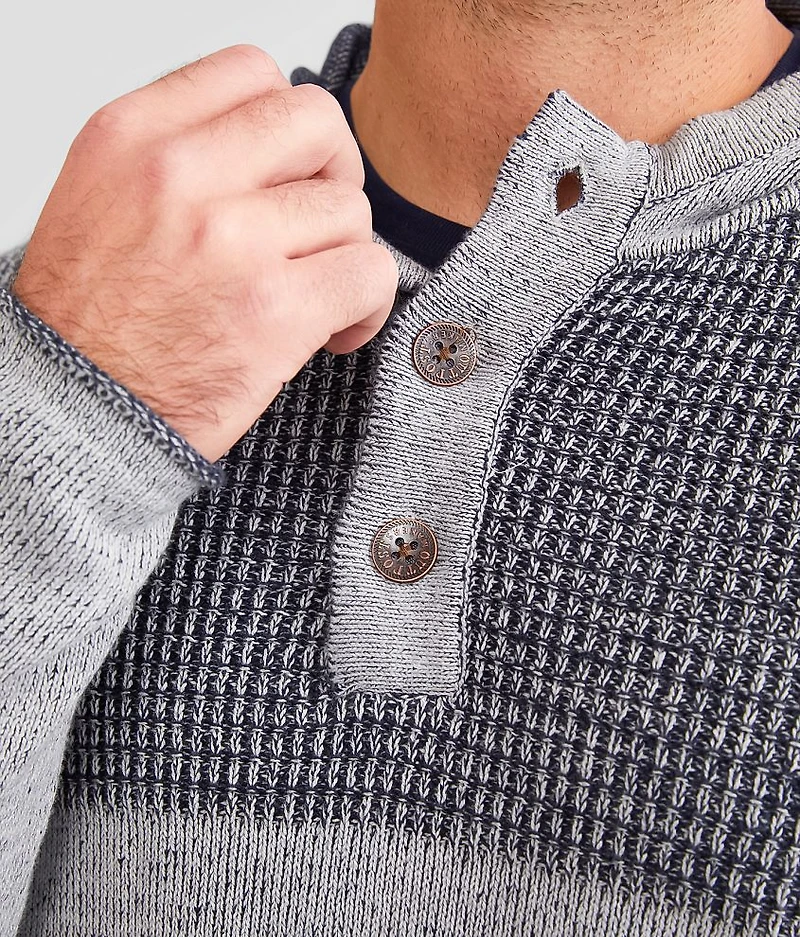 Hooded Henley Sweater