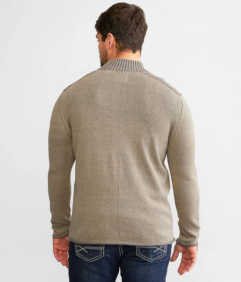 Plated Quarter Zip Sweater