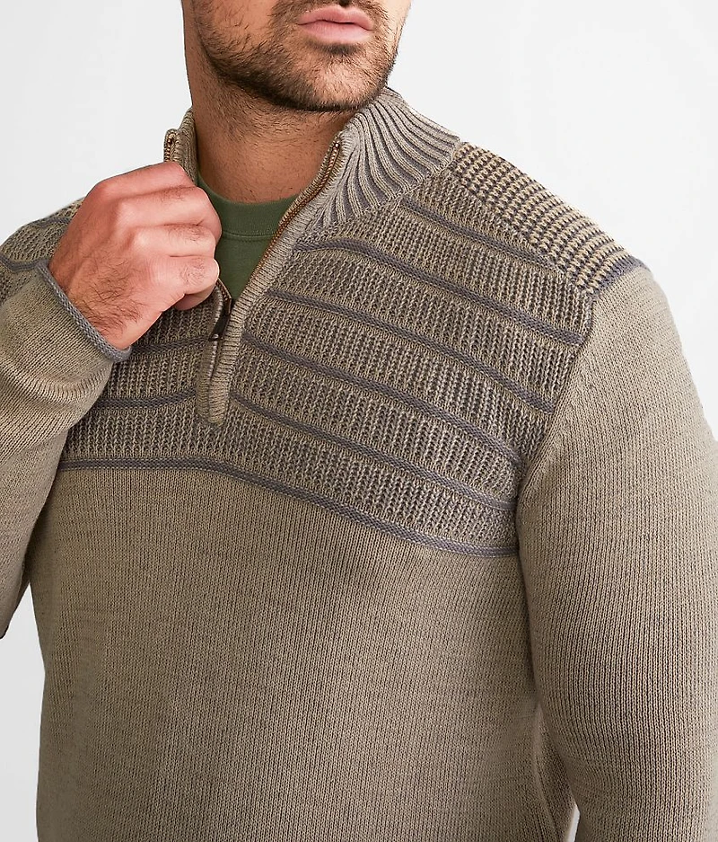 Plated Quarter Zip Sweater