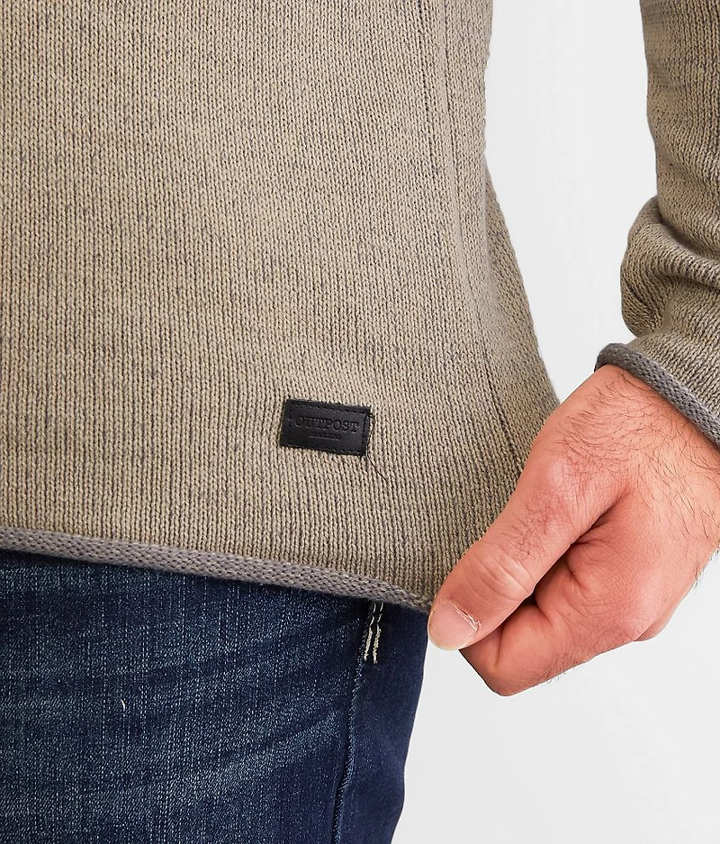 Plated Quarter Zip Sweater