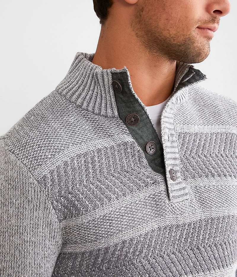 Textured Henley Sweater