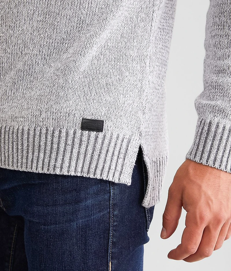 Textured Henley Sweater