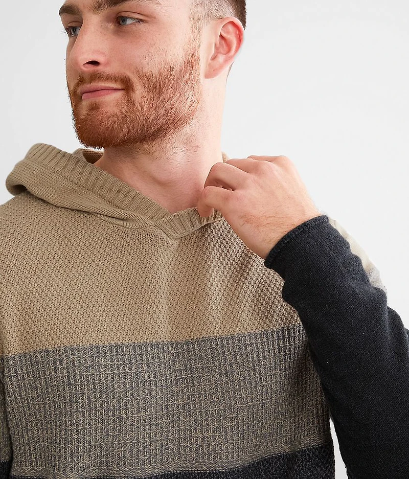 Color Block Hooded Sweater
