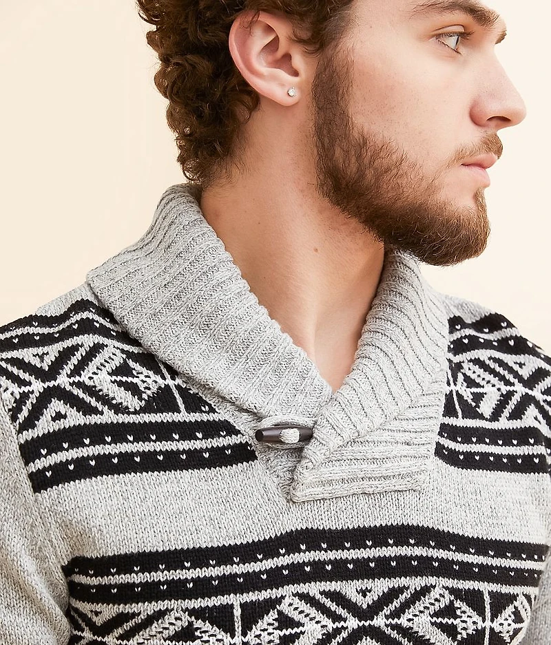 Toggle Shawl Sweater