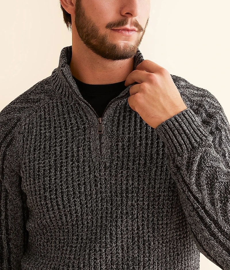 Plated Quarter Zip Sweater