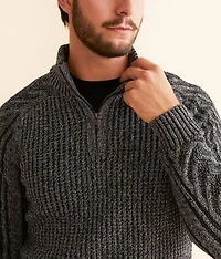 Plated Quarter Zip Sweater