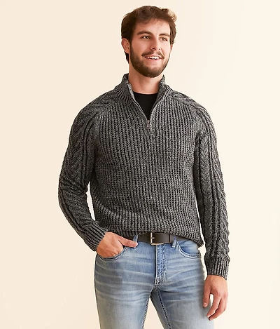 Plated Quarter Zip Sweater