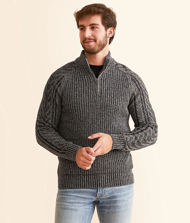 Plated Quarter Zip Sweater