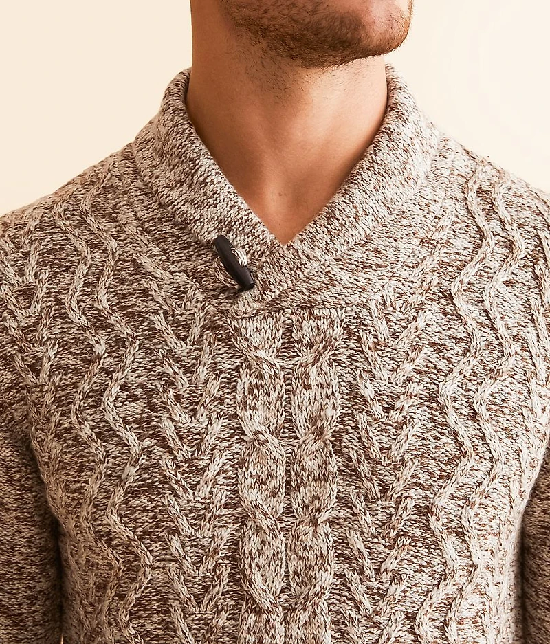 Cable Knit Shawl Sweater