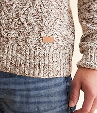 Cable Knit Shawl Sweater