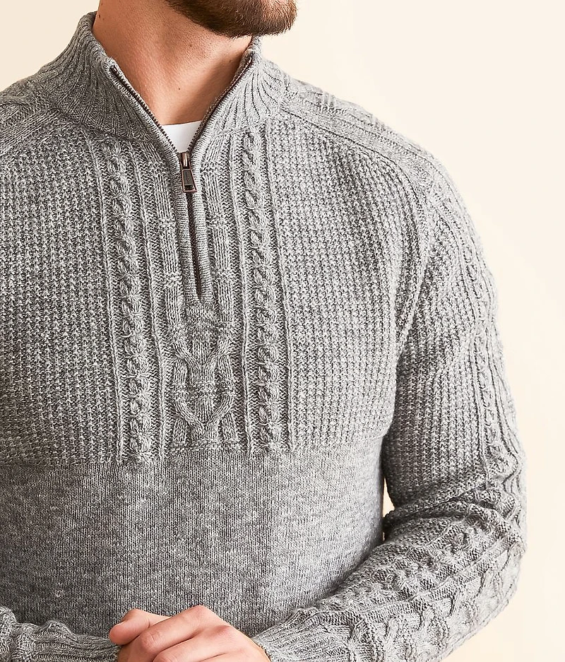 Mixed Yarn Cable Sweater