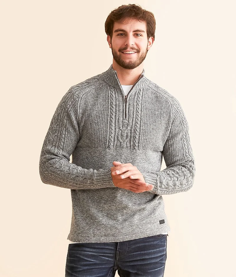 Mixed Yarn Cable Sweater