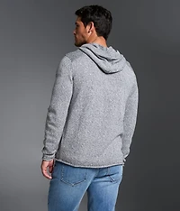 Marled Henley Hooded Sweater