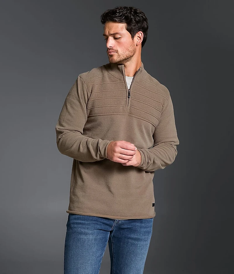Textured Quarter Zip Sweater