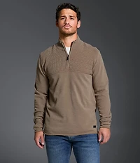 Textured Quarter Zip Sweater