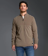 Textured Quarter Zip Sweater