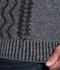 Cable Knit Shawl Sweater