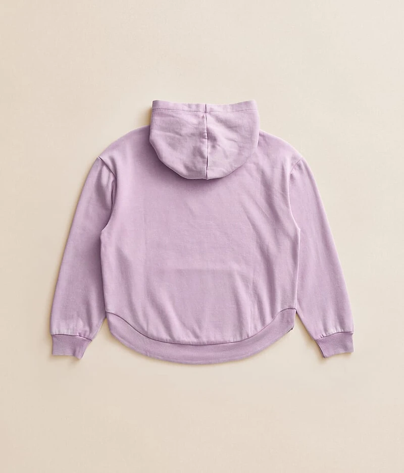 Girls - Ribbed Inset Hooded Sweatshirt