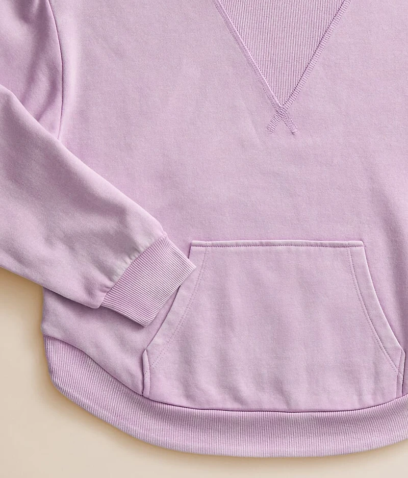 Girls - Ribbed Inset Hooded Sweatshirt