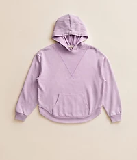 Girls - Ribbed Inset Hooded Sweatshirt
