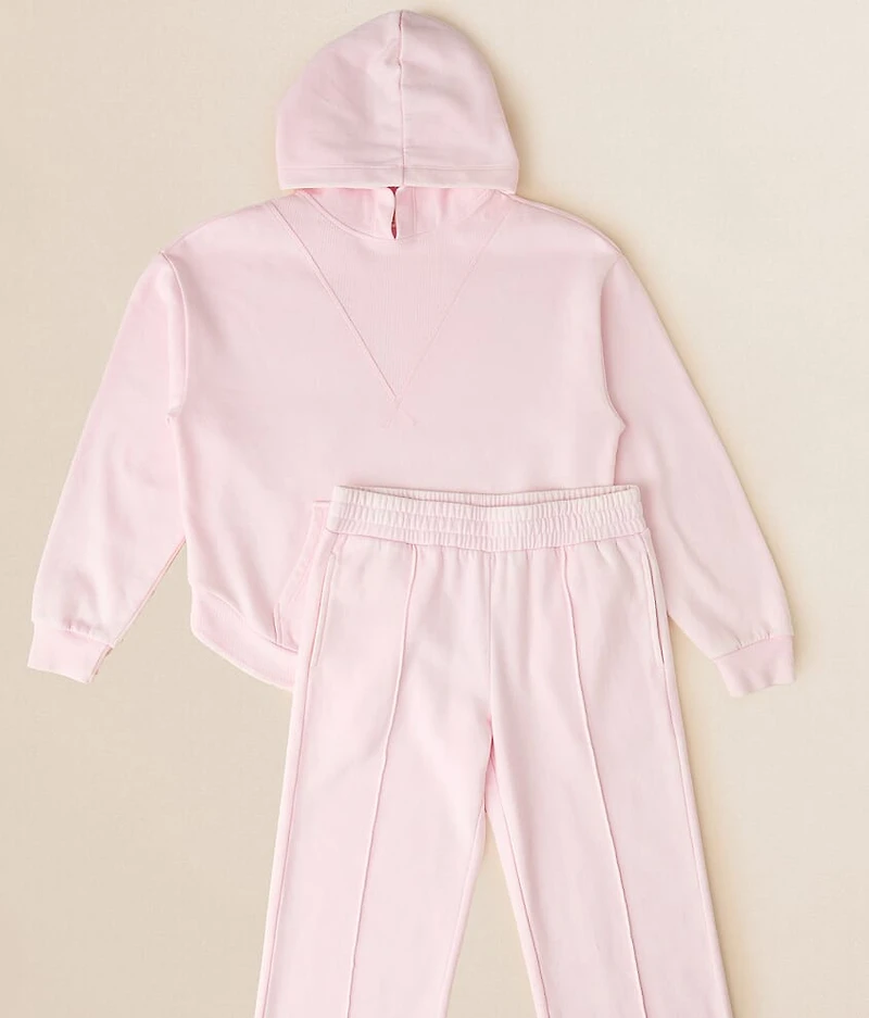 Girls - Ribbed Inset Hooded Sweatshirt