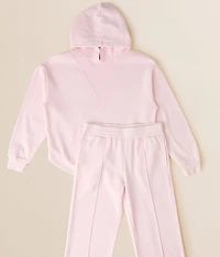 Girls - Ribbed Inset Hooded Sweatshirt