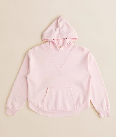 Girls - Ribbed Inset Hooded Sweatshirt