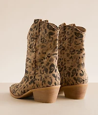 Claire Leopard Print Western Ankle Boot