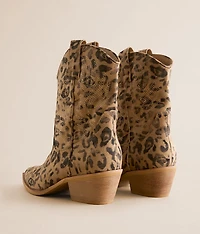 Claire Leopard Print Western Ankle Boot