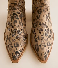 Claire Leopard Print Western Ankle Boot