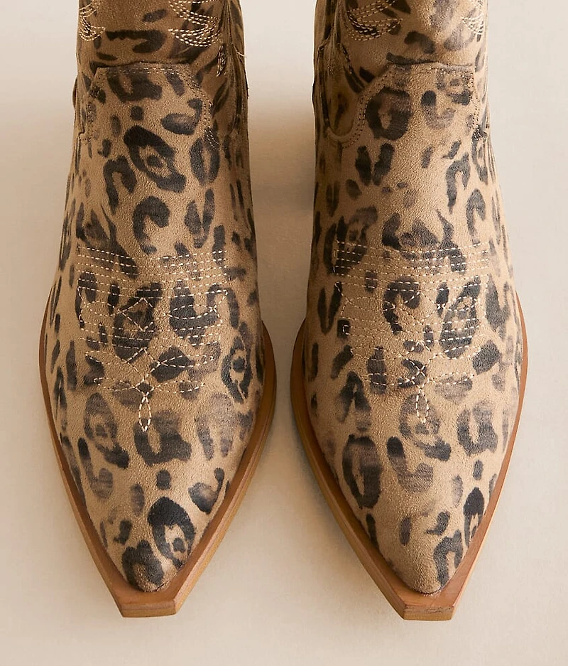Claire Leopard Print Western Ankle Boot