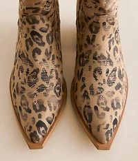 Claire Leopard Print Western Ankle Boot