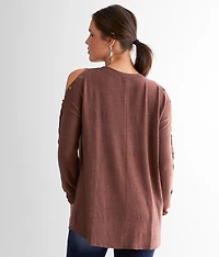 Cold Shoulder Lace-Up Top