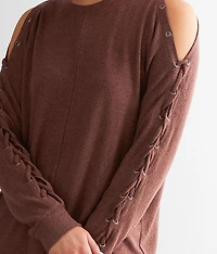 Cold Shoulder Lace-Up Top