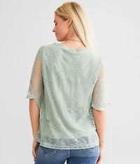 Embroidered Lace Top