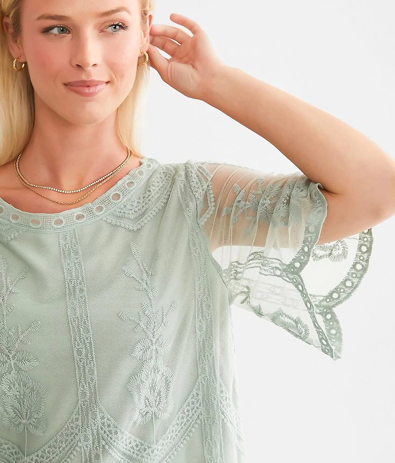 Embroidered Lace Top