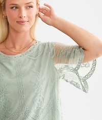 Embroidered Lace Top