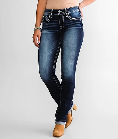 Curvy Straight Stretch Cuffed Jean