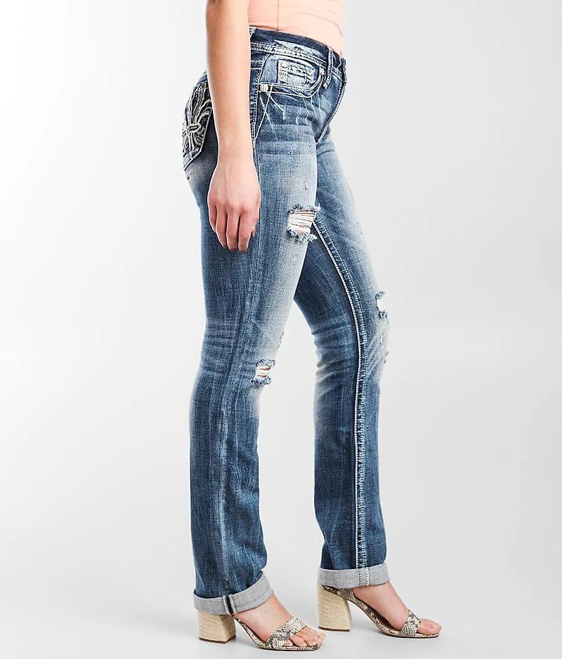 Curvy Straight Stretch Cuffed Jean