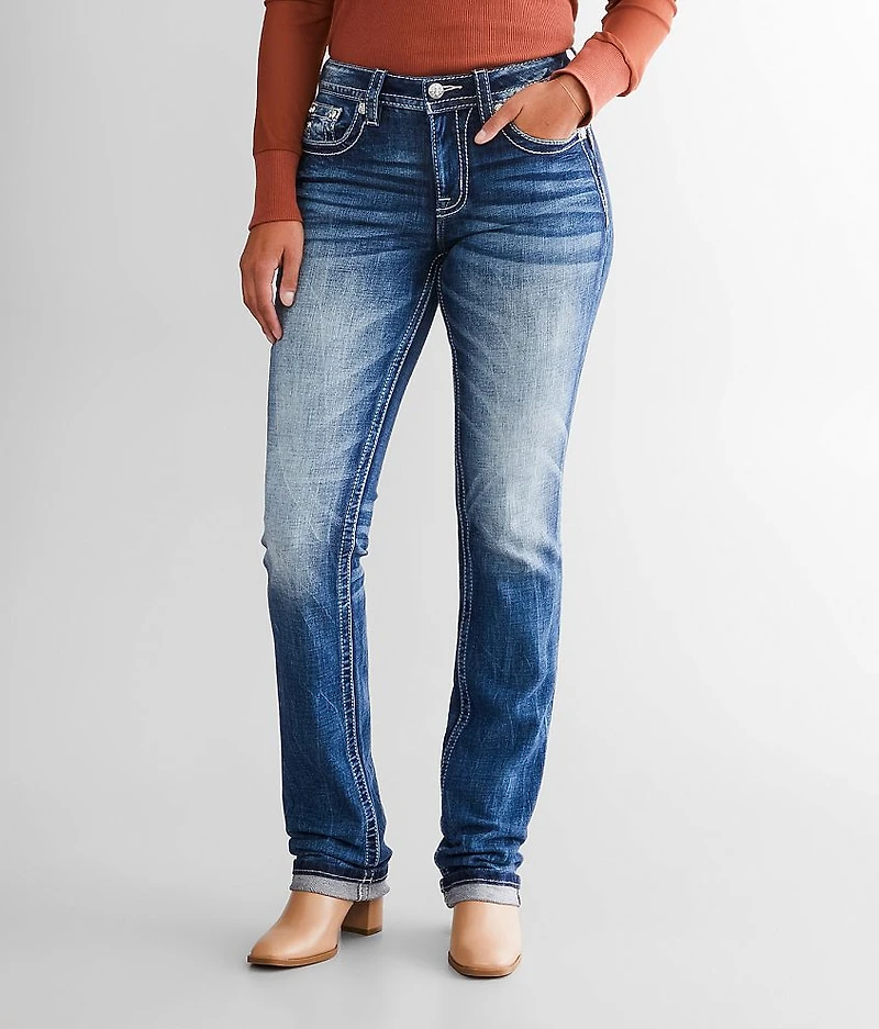 Curvy Straight Stretch Cuffed Jean