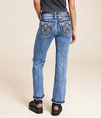 Mid-Rise Cropped Straight Stretch Jean