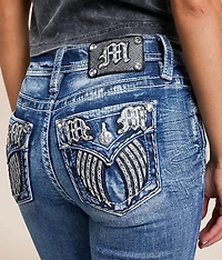 Mid-Rise Cropped Straight Stretch Jean